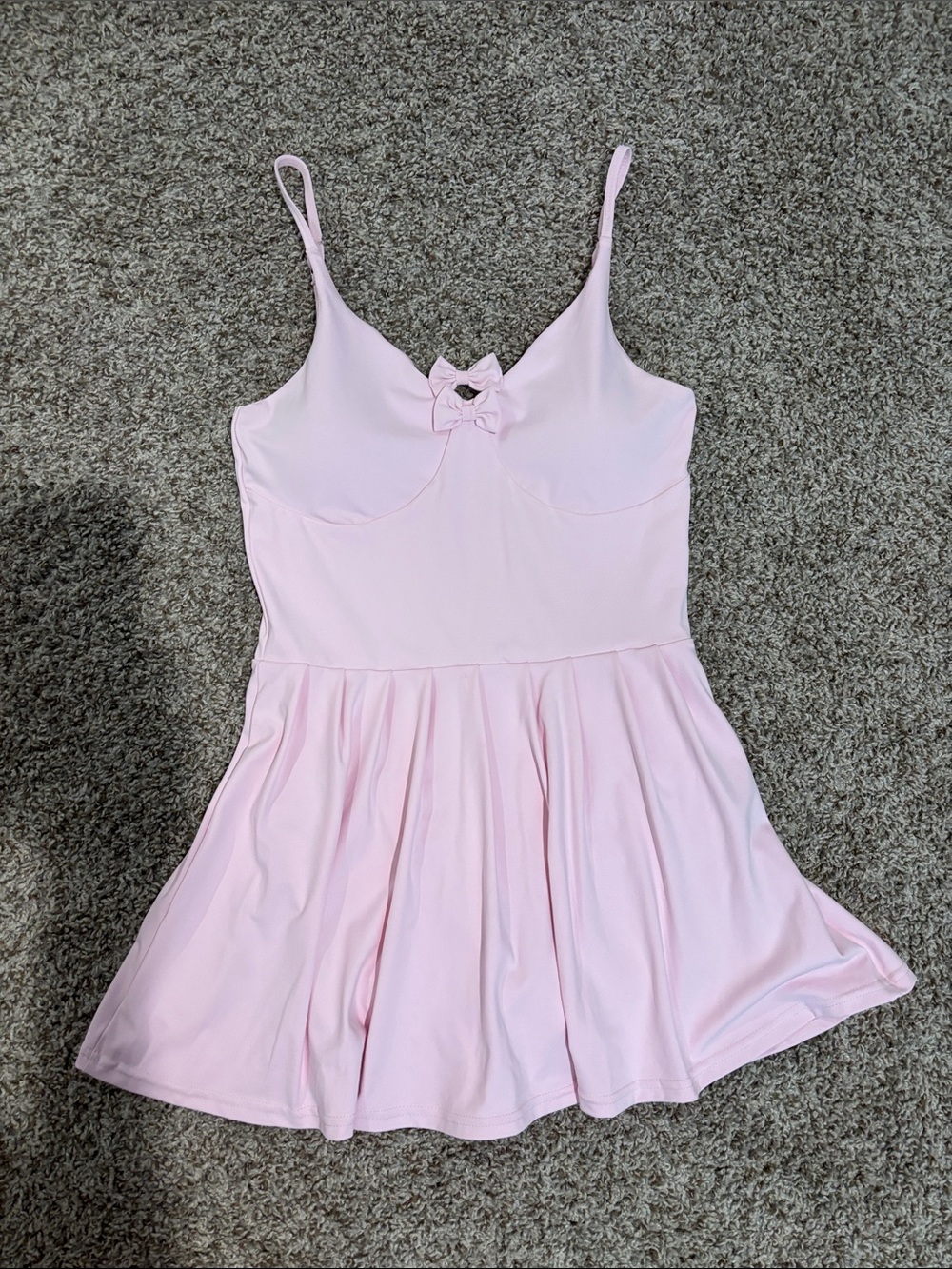 Simply Southern Light Pink Bow-Front Athletic Dress